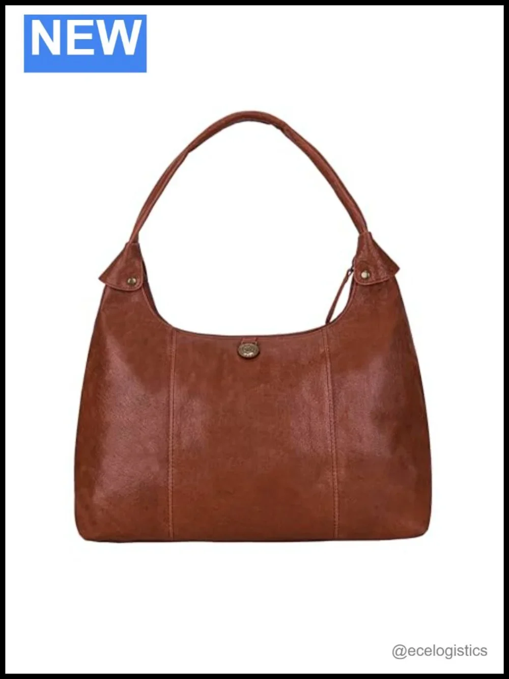 Braided Leather Hobo Tote Bag with Zipper Pockets, Hand-Carry